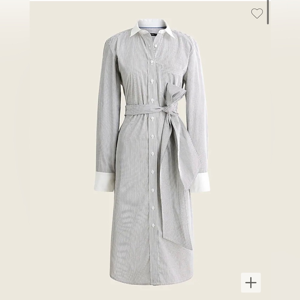 J. Crew Classic-fit crisp cotton poplin shirtdress size 10 AW560